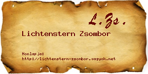 Lichtenstern Zsombor névjegykártya
