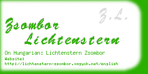 zsombor lichtenstern business card